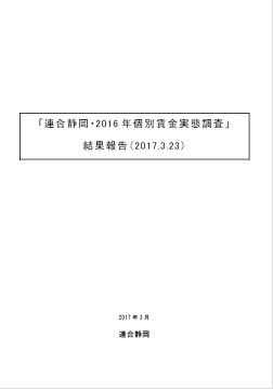 2016年個別賃金実態調査