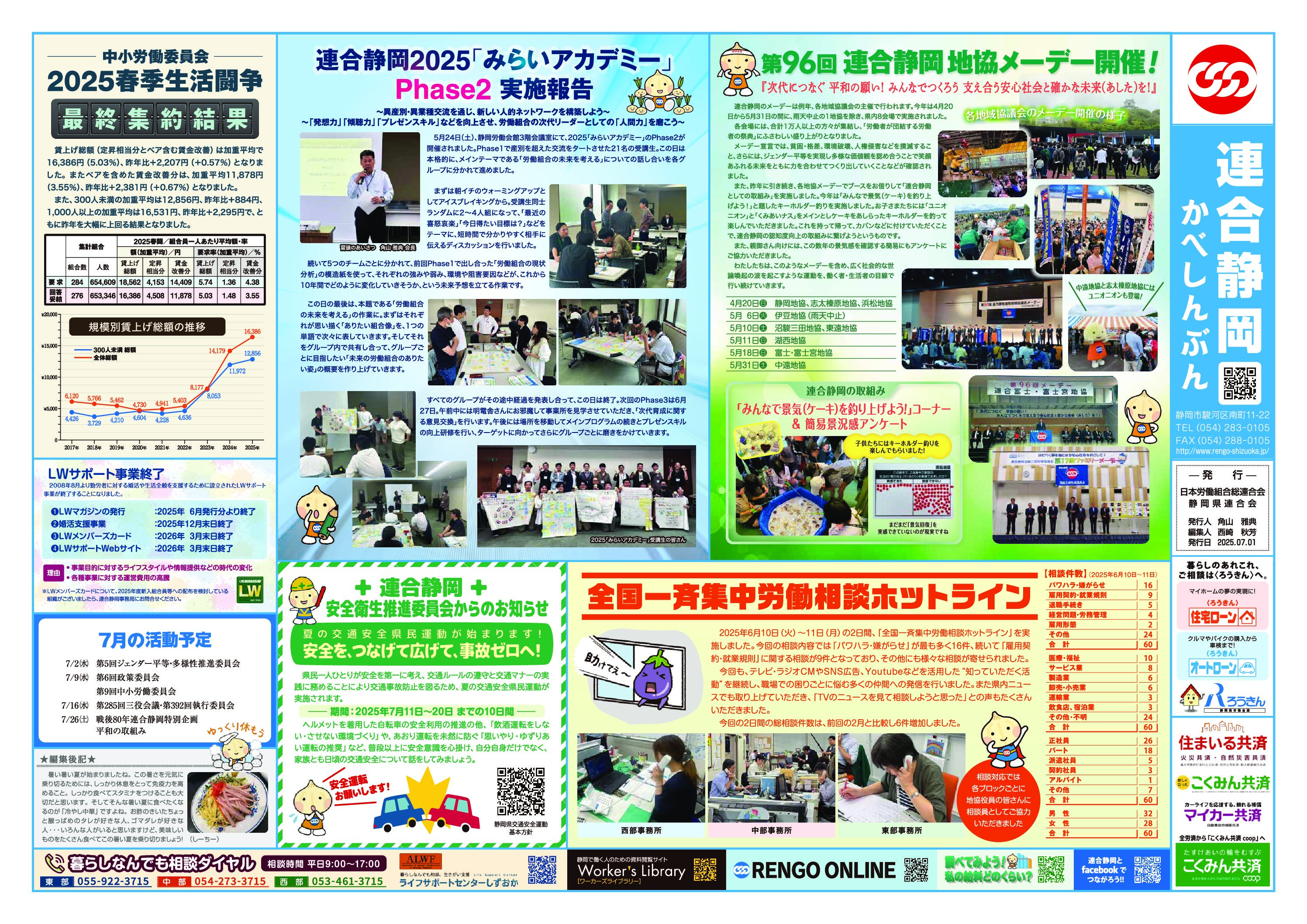 「かべしんぶん」７月号を発行しました！