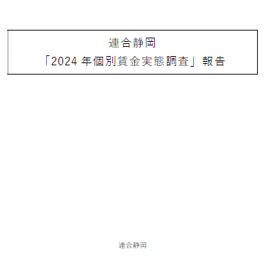 2024個別賃金実態調査　最終報告を掲載