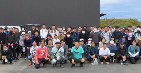 【中遠地協】袋井市「グリーンウェーブ活動」松林下草刈りに参加しました